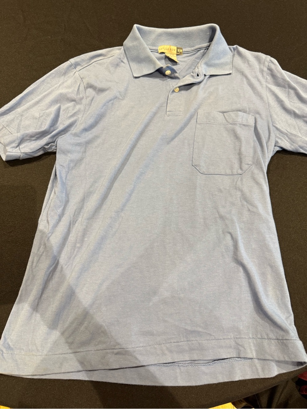 Men's Light Blue Polo Shirt with Chest Pocket - Unbranded